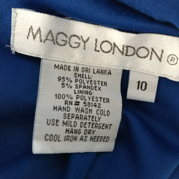 Maggy London Sleeveless Draped Back Royal Blue Knee  Length Dress - Picture 3 of 3